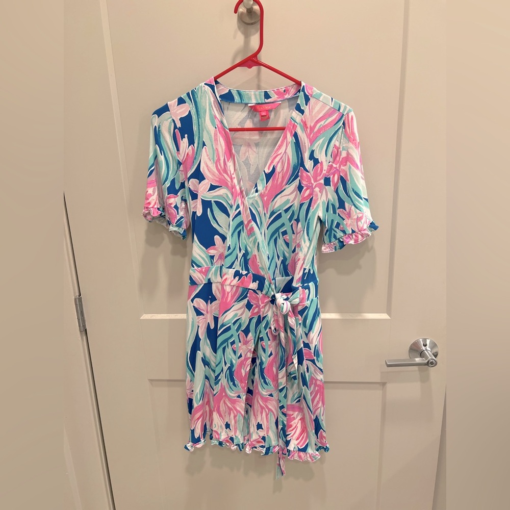Lilly Pulitzer Pink and Blue Floral romper